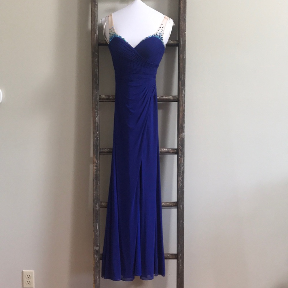 Blue Maxi Prom/Pageant Dress